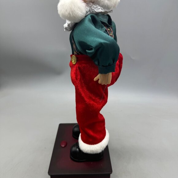 Kmart Hip Shakin Santa Animated Figurine Red Velvet Pants & Green Shirt READ - Picture 5 of 9